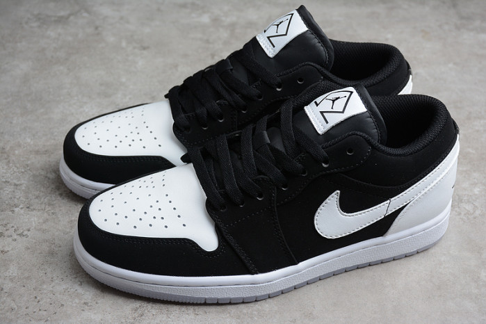 air jordan 1 low "white/black" dh6931-001