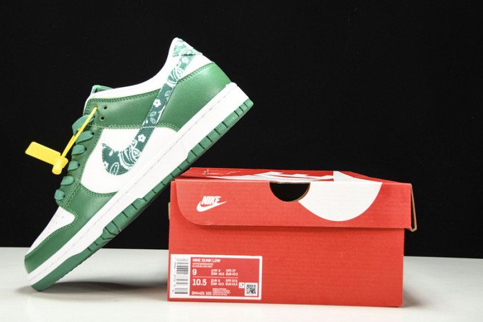 nike dunk low "green paisley" dh4401-102