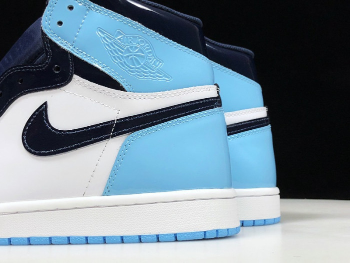 air jordan 1 unc blue chill patent leather cd0461-401