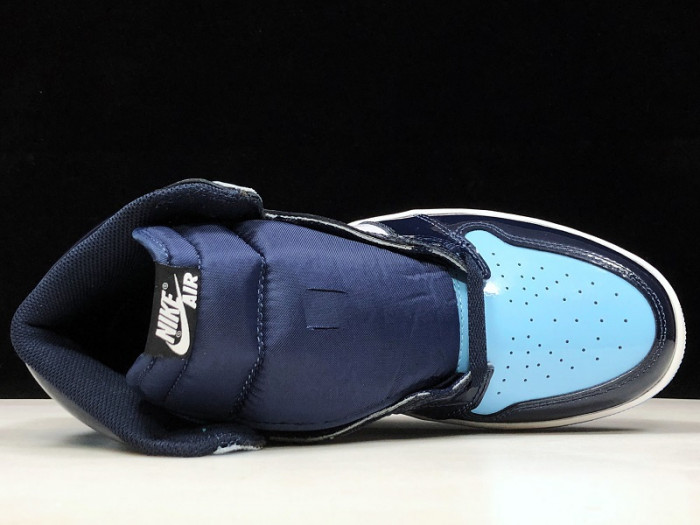 air jordan 1 unc blue chill patent leather cd0461-401