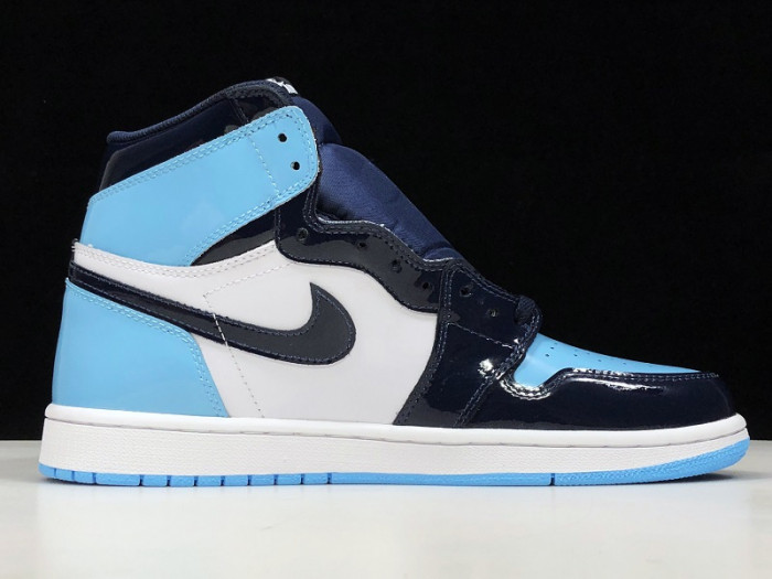 air jordan 1 unc blue chill patent leather cd0461-401