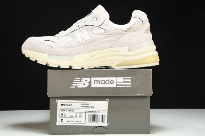 new balance 992 white silver m992md
