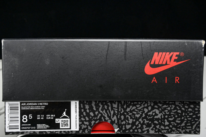 Air Jordan 3 OG “Black Cement” 2024 DN3707-010
