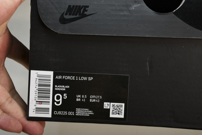 nike air force 1 low black cu9225-001