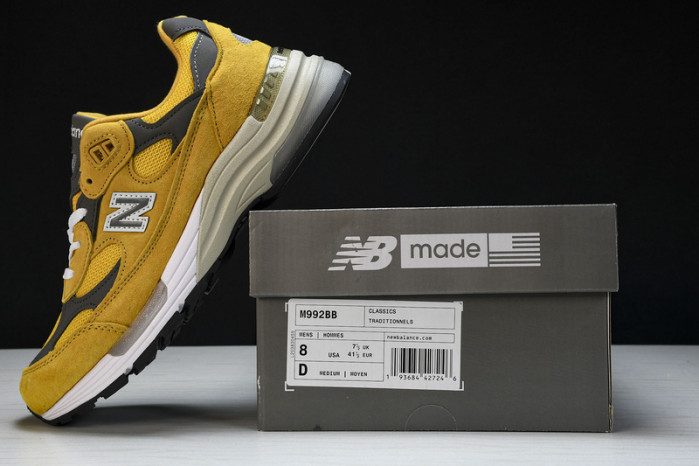 new balance 992 yellow grey m992bb
