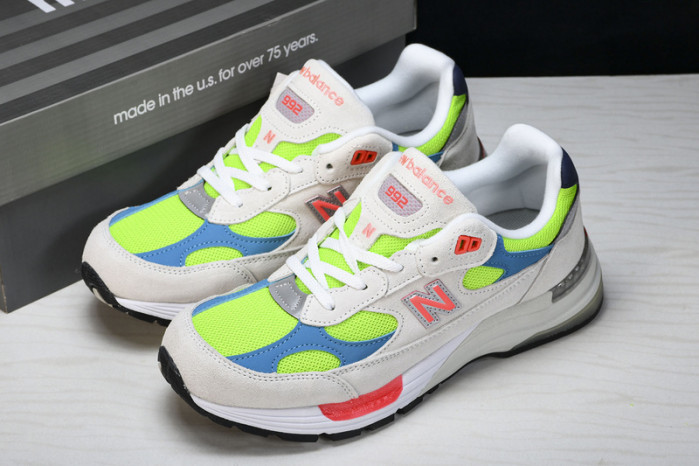 new balance 992 white neon cyan m992da