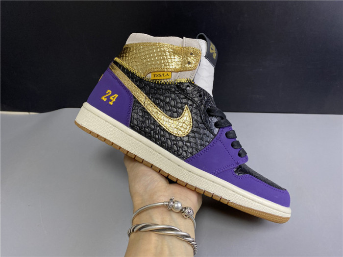 union x air jordan 1 high og black purple gold “mamba” 555088-171