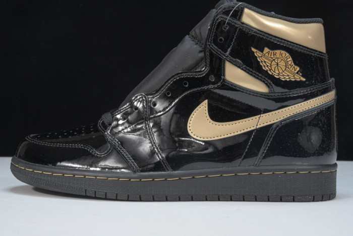 jordan 1 retro high black metallic gold (2020) 555088-032