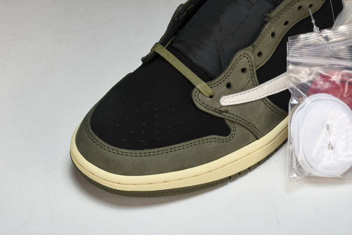 travis scott x air jordan 1 low og black olive dm7866-002
