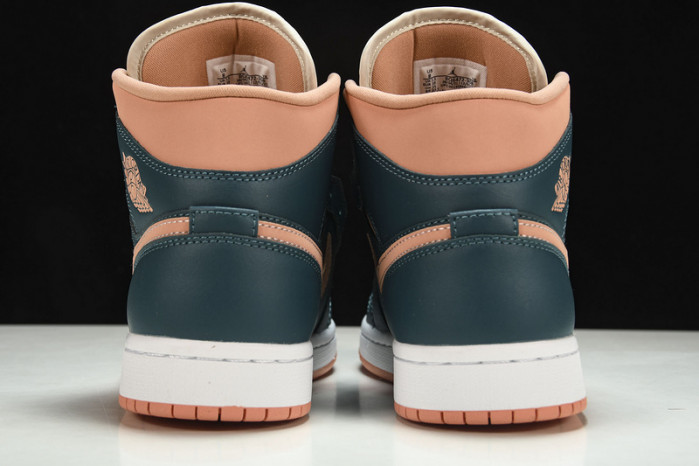 jordan 1 mid dark teal green bq6472-308
