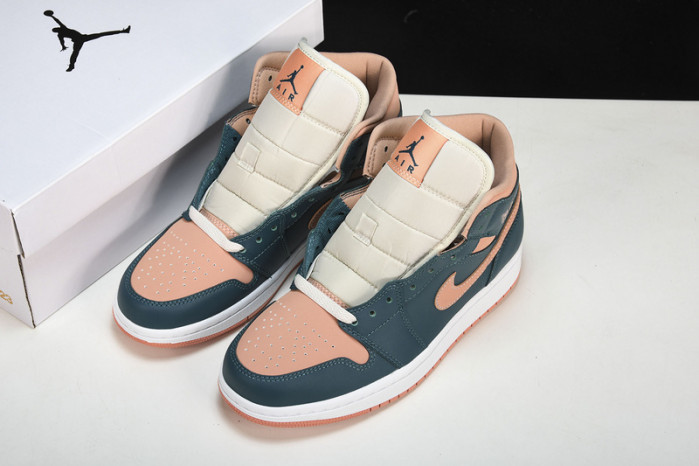 jordan 1 mid dark teal green bq6472-308