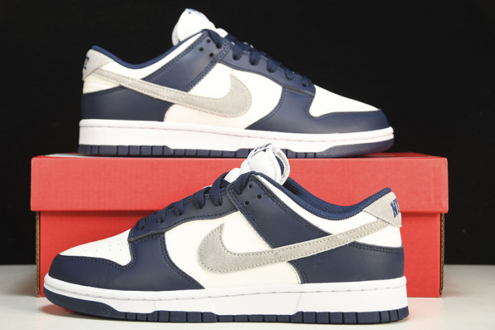 nike dunk low summit white midnight navy fd9749-400