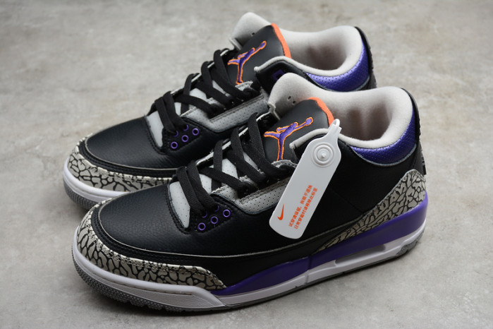 jordan 3 retro black court purple - ct8532-050