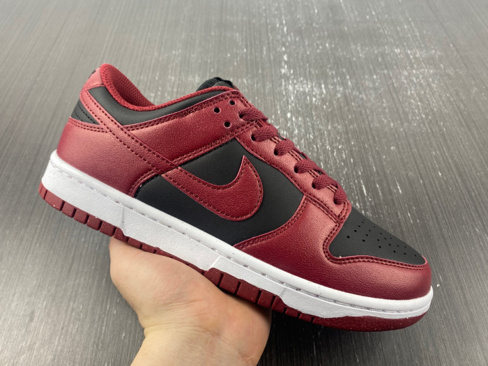 nike dunk low next nature dark red/black dn1431-002