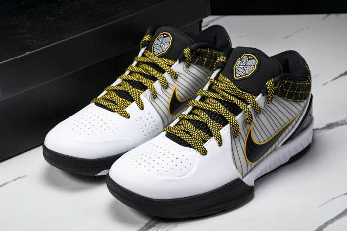 nike kobe 4 protro white black del sol av6339-101