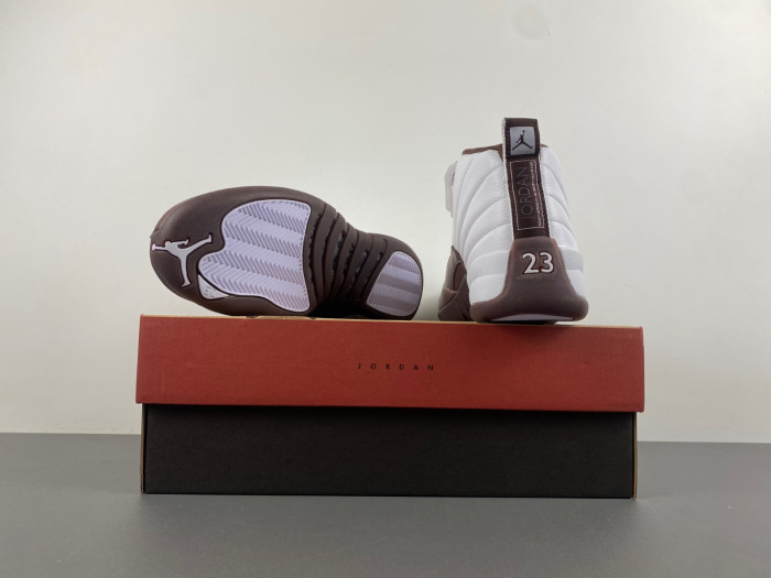 the solefly x air jordan 12 “white/baroque brown” fz5026-100
