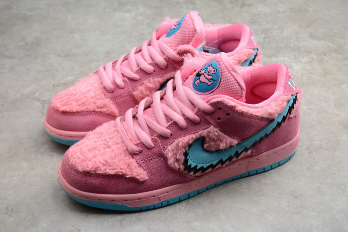 grateful dead x nike dunk low sb "pink bear" cj5378-600