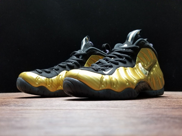 air foamposite pro “metallic gold” black mens 624041-701
