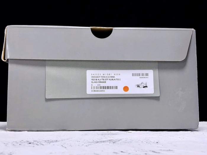 (led) bl tess s. gomma trek low sneakers white orange h903p029