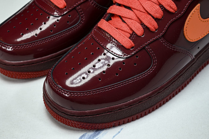 Nike Air Force 1 Low Patent Leather Dark Team Red IO4489-601