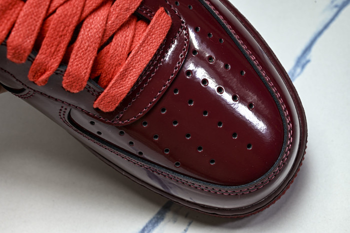 Nike Air Force 1 Low Patent Leather Dark Team Red IO4489-601