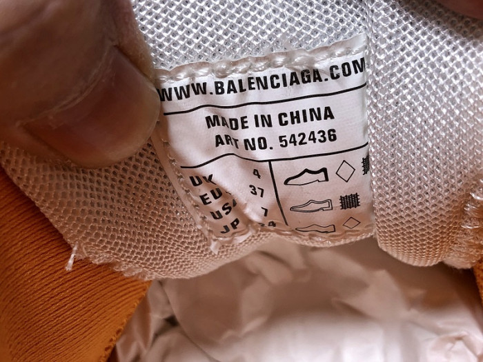 (led) bl tess s. gomma trek low sneakers white orange h903p029