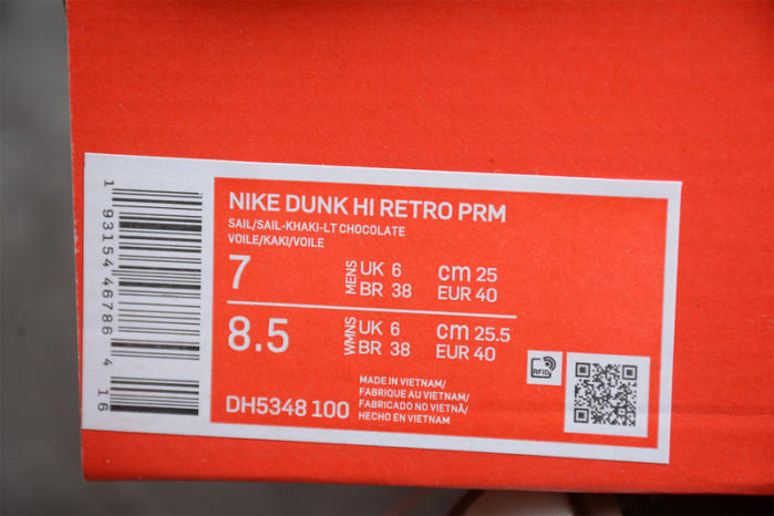 nike dunk high light chocolate - dh5348-100