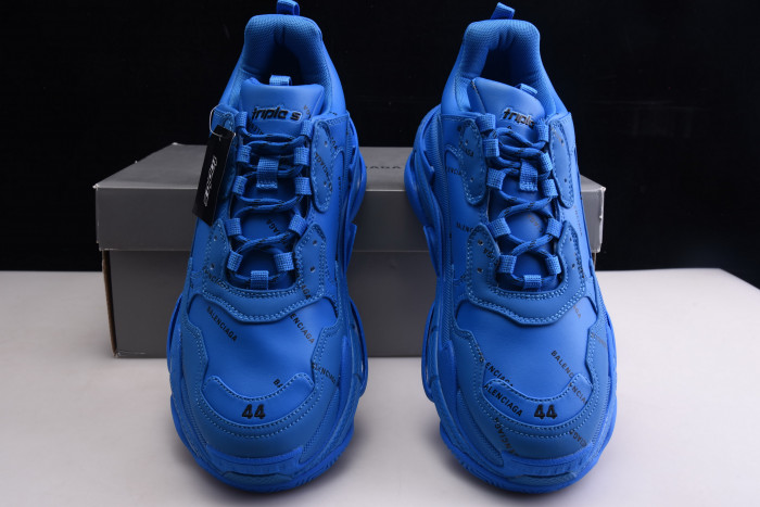 bl triple s blue trainers black letters h903p8081